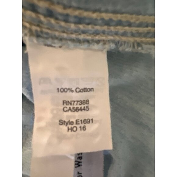 Madewell Slim Washed Blue Cotton Denim Button Down Chambray Shirt - Picture 6 of 7